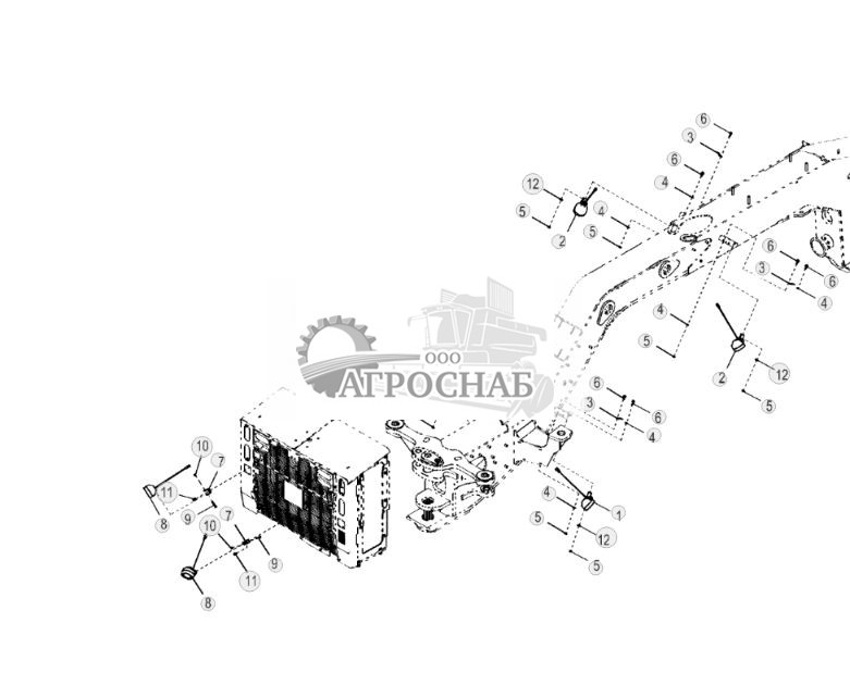 Задняя часть, рабочие фонари средней рамы и под кабиной - ST3445 378.jpg